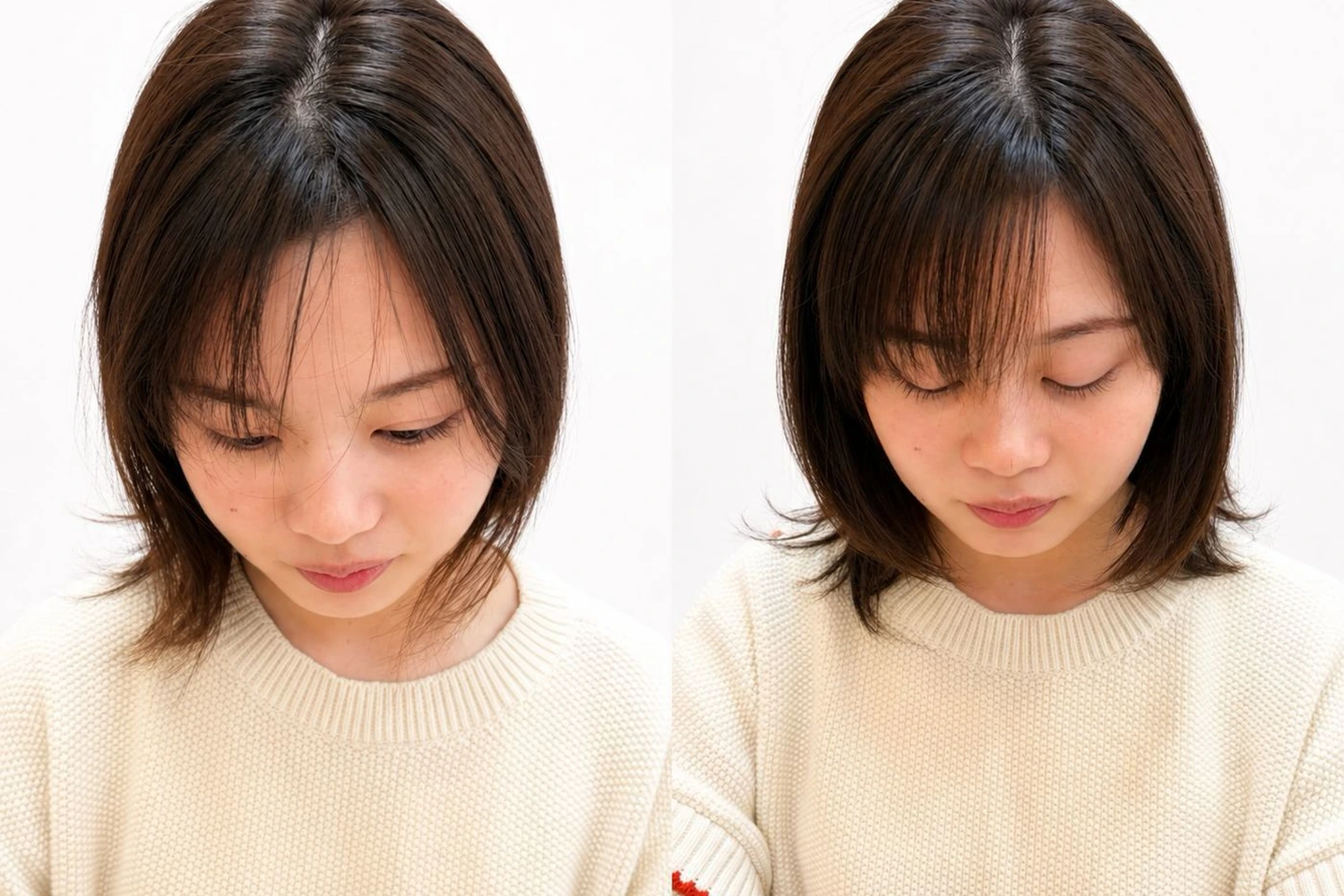 顔周りの施術前後