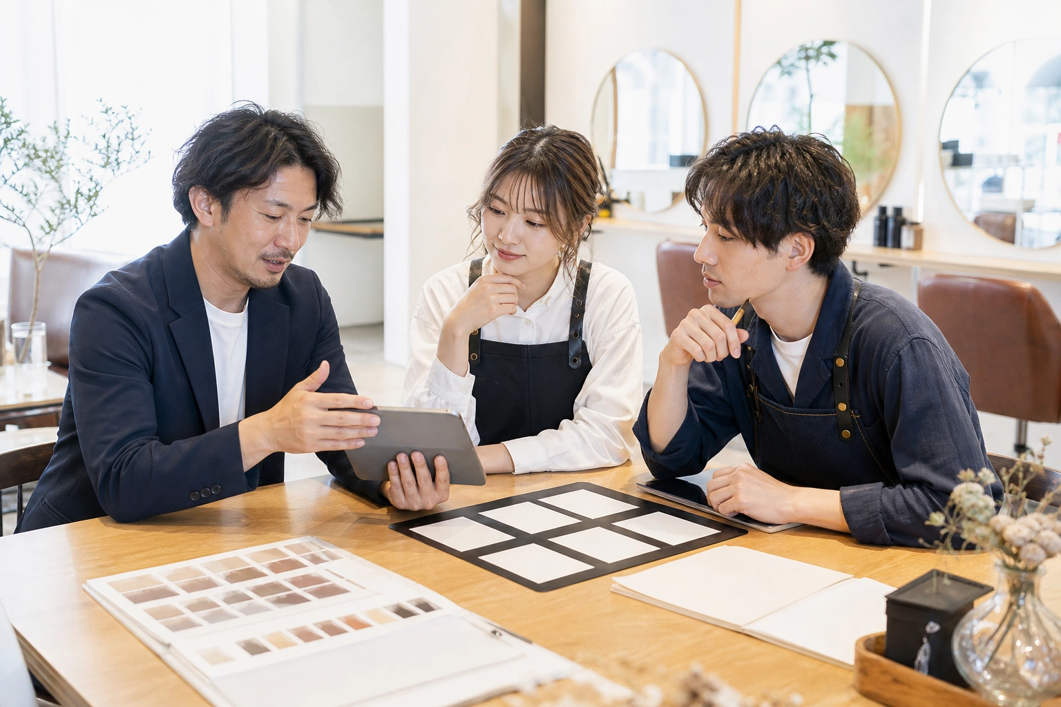 メニュー提案を学ぶ様子