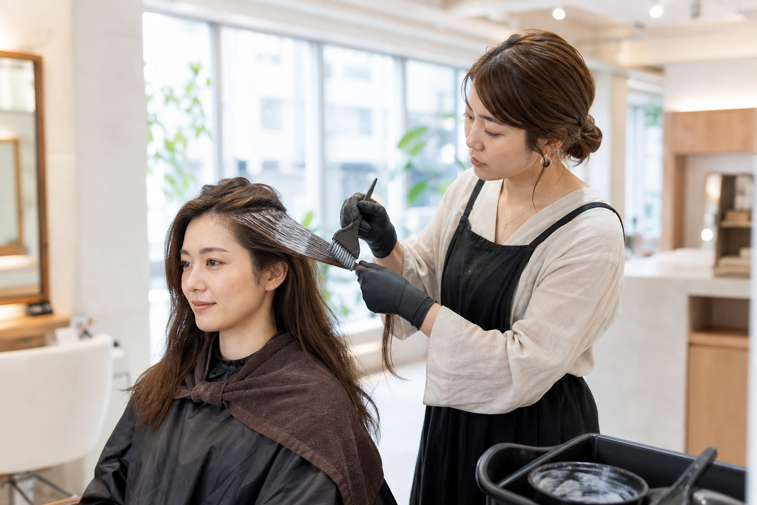 ヘアカラー施術