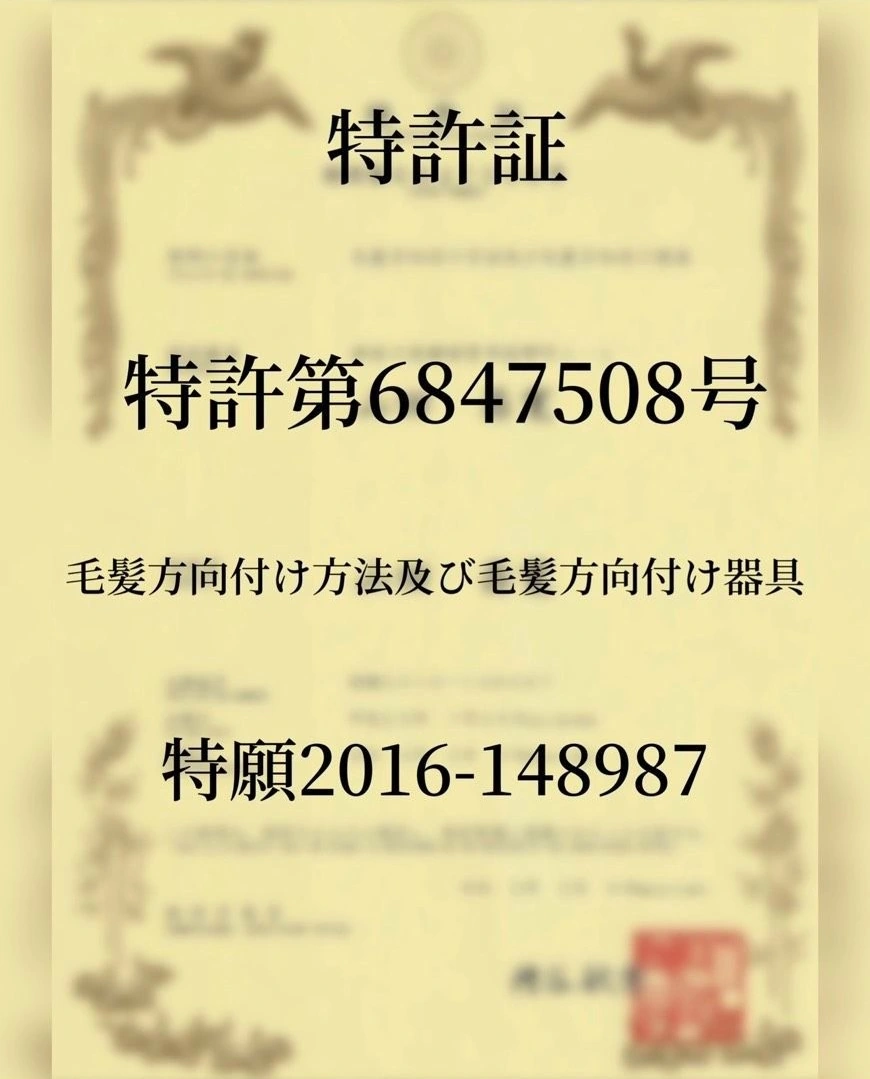 特許第6847508号の証明書